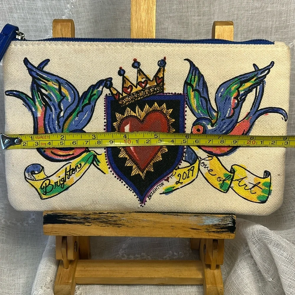 Brighton canvas pouch 2019 love of art zip heart art!
